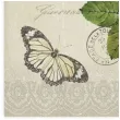 serwetki biala roza z motylkiem maki 33 cm 20 szt