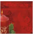 serwetki bombki i swiece czerwone maki 33 cm 20 szt