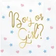 serwetki boy or girl biale partydeco 33 cm 20 szt