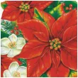 serwetki bukiet poinsecji na bialym tle maki 33 cm 20 szt