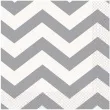 serwetki chevron srebrne 33 cm 16 szt