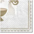 serwetki chrzest krzyz zloty ecru maki 33 cm 20 szt