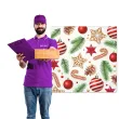 serwetki dekoracje choinkowe biale paw 33 cm 20 szt