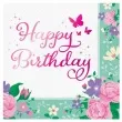 serwetki floral fair happy birthday creativeconverting 33 cm 16 szt