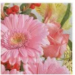 serwetki gerbery i rozowe roze maki 33 cm 20 szt
