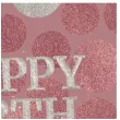 serwetki glossy happy birthday rozowe 33 cm 20 szt