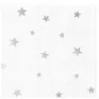 serwetki gwiazdki srebrne biale partypal 33x33 cm 10 szt