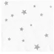 serwetki gwiazdki srebrne biale partypal 33x33 cm 10 szt
