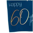 serwetki happy 60th elegant true blue niebieski folat 33 cm 10 szt