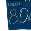 serwetki happy 80th elegant true blue niebieski folat 33 cm 10 szt
