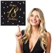 serwetki happy birthday 18 b c czarno zloty godan 33 cm 20 szt