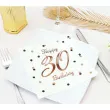 serwetki happy birthday 30 beauty and charm rozowo zloty godan 33 cm 20 szt