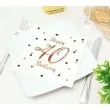 serwetki happy birthday 40 beauty and charm rozowo zloty godan 33 cm 20 szt