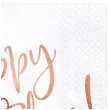 serwetki happy birthday biale partydeco 33cm