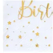 serwetki happy birthday bialo zlote santex 25 cm 20 szt