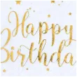 serwetki happy birthday bialo zlote santex 25 cm 20 szt
