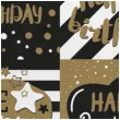 serwetki happy birthday czarno zlote maki 33 cm 20 szt