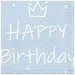 serwetki happy birthday kropki blekitne 33 cm 20 szt