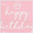 serwetki happy birthday rozowe partydeco 33 cm 20 szt