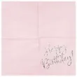 serwetki happy birthday rozowy pudrowy partydeco 33cm