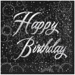 serwetki happy birthday urodziny glitz unique srebrne 33 cm 16 szt