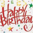 serwetki happy birthday w paski maki 33 cm 20 szt