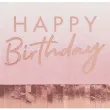 serwetki happy birthday z fredzlami rozowe zloto ginger ray 16 cm 16 szt
