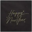 serwetki happy new year czarne 33 cm 20 szt