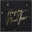serwetki happy new year czarne partydeco 33 cm 20 szt