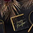 serwetki happy new year czarne partydeco 33 cm 20 szt