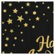 serwetki happy new year czarne partypal 33 cm 10 szt