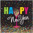 serwetki happy new year konfetti unique 33 cm 16 szt
