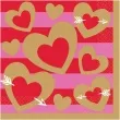 serwetki heart of gold amscan 33 cm 16 szt
