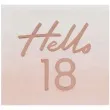 serwetki hello 18 rozowe zloto ginger ray 17 cm 16 szt