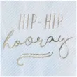 serwetki hip hip hooray niebieskie ginger ray 33 cm 16 szt