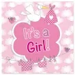 serwetki its a girl bocian i chmurki rozowy folat 25 cm 20 szt