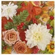 serwetki jesienne kwiaty maki 33 cm 20 szt
