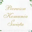 serwetki komunia swieta galazki paw 33 cm 20 szt