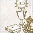 serwetki komunia zlote symbole maki 33 cm 20 szt