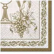 serwetki komunia zlote symbole z ramka maki 33 cm 20 szt