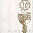 serwetki komunia zloty kielich maki 33 cm 20 szt
