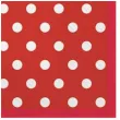 serwetki kropki duze czerwone maki 33 cm 20 szt
