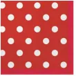 serwetki kropki duze czerwone partypal 33 cm 10 szt