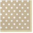 serwetki kropki male bezowe maki 33 cm 20 szt