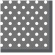 serwetki kropki male grafitowe maki 33 cm 20 szt
