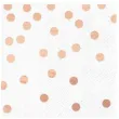serwetki kropki rozowe zloto biale partypal 33x33 cm 10 szt