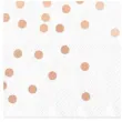 serwetki kropki rozowe zloto biale partypal 33x33 cm 10 szt