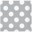 serwetki kropki srebrne unique 25 cm 16 szt
