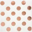 serwetki kropki unique rozowo zlote metaliczne 25 cm 16 szt