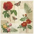 serwetki kwiaty i motyle vintage maki 33 cm 20 szt